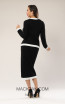 Kourosh KNY Knit KH021 Black White Back Dress