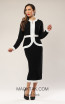Kourosh KNY Knit KH021 Black White Front Dress