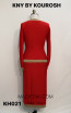 Kourosh KNY Knit KH021 Orange Gold Back Dress