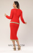 Kourosh KNY Knit KH021 Orange Gold Back Dress