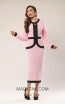 Kourosh KNY Knit KH021 Pink black Front Dress