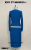 Kourosh KNY Knit KH021 Royal Blue Silver Back Dress