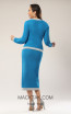 Kourosh KNY Knit KH021 Royal Blue Silver Back Dress