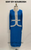 Kourosh KNY Knit KH021 Royal Blue Silver Front Dress