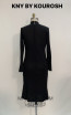 Kourosh KNY Knit KH022 Black Back Dress