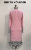 Kourosh KNY Knit KH022 Pink Silver Back Dress