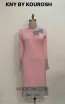 Kourosh KNY Knit KH022 Pink Silver Front1 Dress