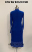 Kourosh KNY Knit KH022 Royal Blue Back Dress