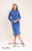 Kourosh KNY Knit KH022 Royal Blue Front Dress