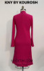Kourosh KNY Knit KH022 Shocking Pink Back Dress