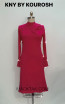Kourosh KNY Knit KH022 Shocking Pink Front Dress