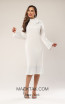 Kourosh KNY Knit KH022 White Front Dress