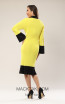 Kourosh KNY Knit KH022 Yellow Black Back Dress