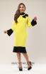 Kourosh KNY Knit KH022 Yellow Black Front Dress
