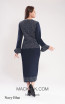 Kourosh KNY Knit KH034 Navy Blue Back Dress