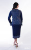 Kourosh KNY Knit KH034 Navy Blue Back Dress