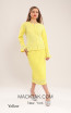 Kourosh KNY Knit KH034 Yellow Front Dress